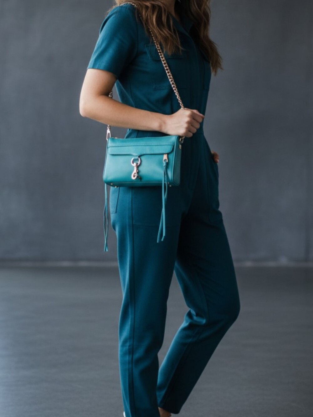 Rebecca Minkoff Aqua Teal Mini Mac Crossbody Bag - Picture 3 of 17